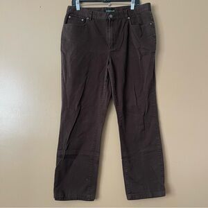 Ralph Lauren Brown 100% cotton jeans size 14